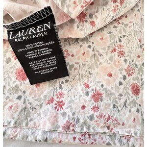 PAIR RALPH LAUREN Pillowcases Cottage Core Pink 100% Cotton Shabby Chic PRISTINE